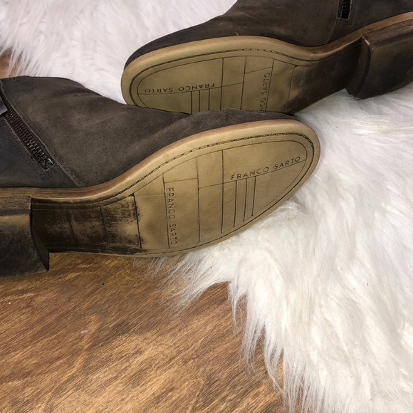 Franco Sarto sz 6M brown leather double zip boots - Picture 3 of 8